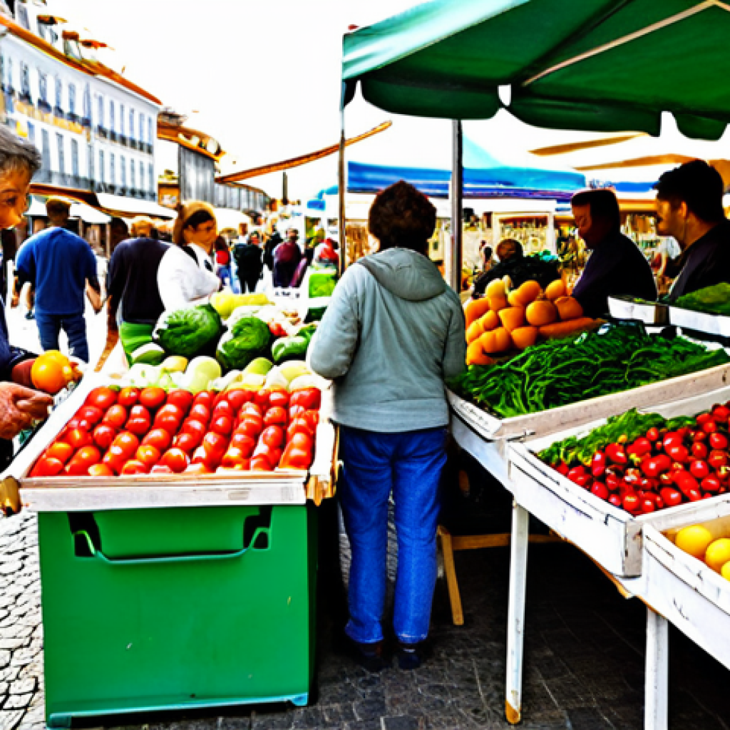 기후변화 시민 참여 교육 자료 개발 - Sustainable Eating**
"A vibrant farmers market in a sunny Portuguese town, overflowing with colorfu...