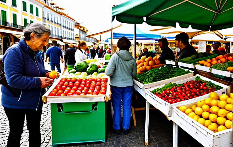 기후변화 시민 참여 교육 자료 개발 - Sustainable Eating**
"A vibrant farmers market in a sunny Portuguese town, overflowing with colorfu...