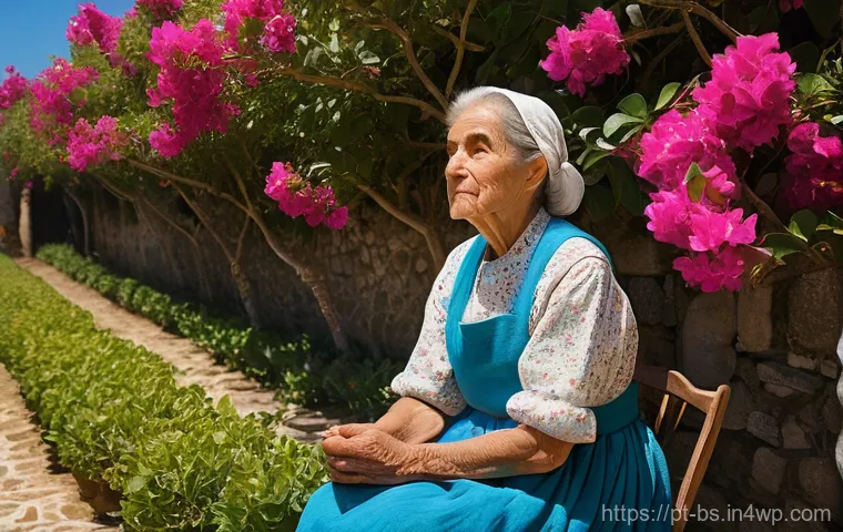기후변화 관측에 대한 시민 인식 조사 - **Prompt:** A serene yet subtly concerned portrait of an elderly Portuguese woman, possibly "Dona Ma...