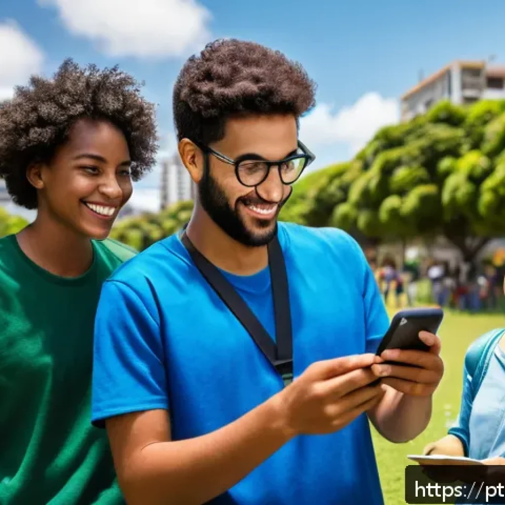 기후변화 시민 과학 프로젝트의 평가 방법 - A vibrant community science project scene in Brazil, showing diverse volunteers wearing casual cloth...