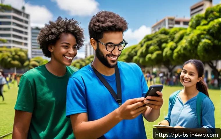기후변화 시민 과학 프로젝트의 평가 방법 - A vibrant community science project scene in Brazil, showing diverse volunteers wearing casual cloth...