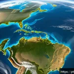 Home 23 기후변화 관측을 위한 데이터 수집 방법 - A high-tech meteorological satellite orbiting Earth, equipped with advanced multi-spectral sensors c...