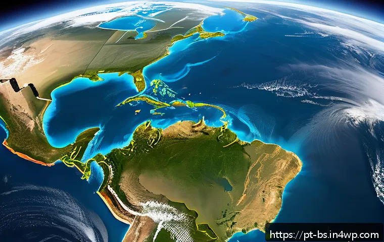 기후변화 관측을 위한 데이터 수집 방법 - A high-tech meteorological satellite orbiting Earth, equipped with advanced multi-spectral sensors c...